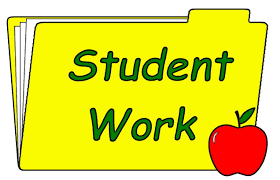 File folder with student work written on front File folder with student work written on front